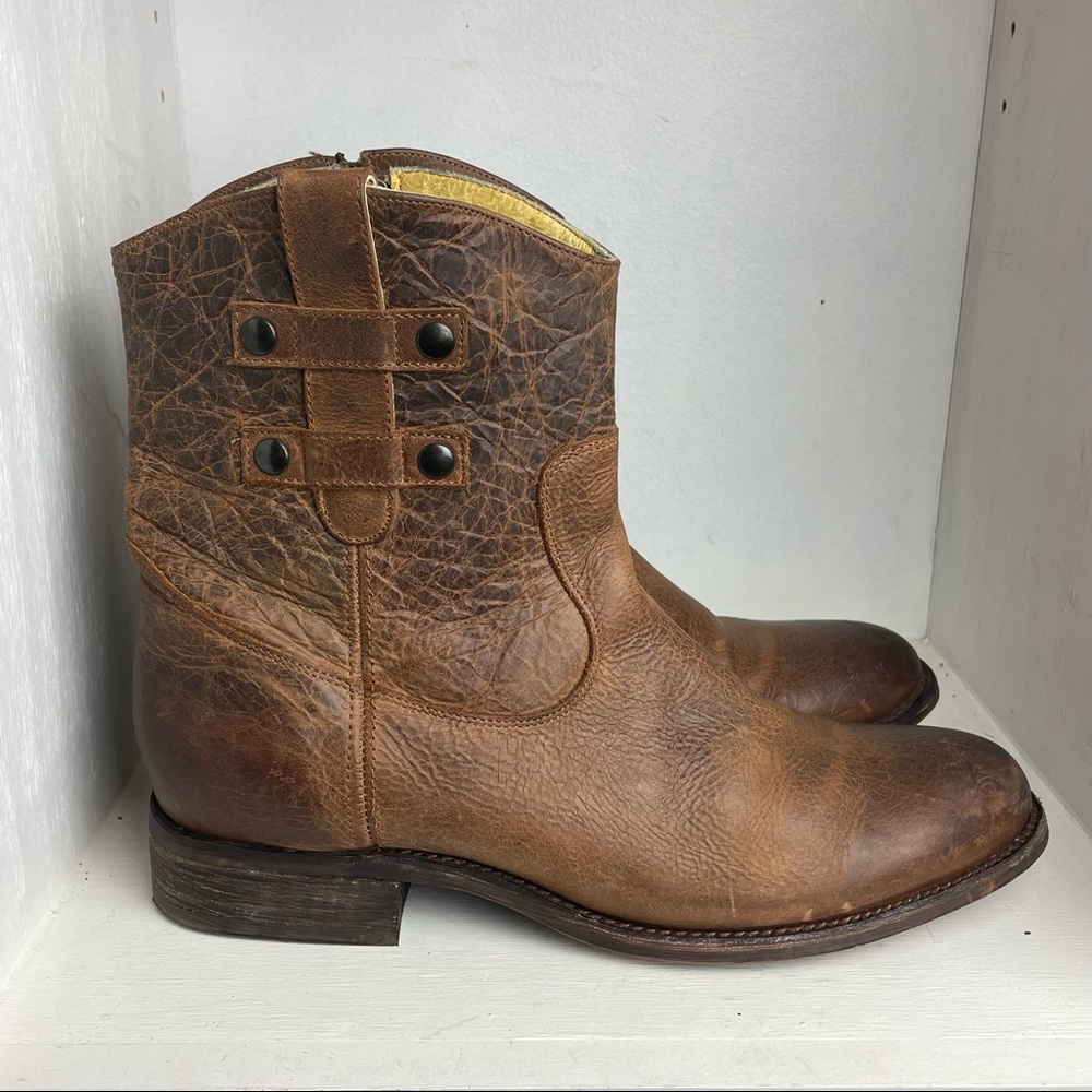 Justin Boots 11 B MSL105 Women’s Western Fashion Boots Cowgirl Brown Leather